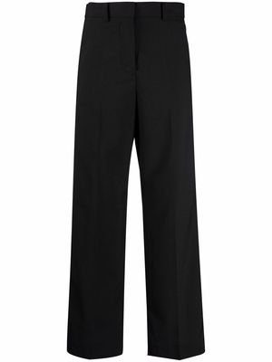 sacai side-stripe straight-leg trousers - Black
