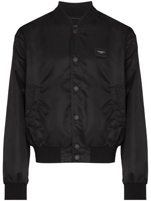 Dolce & Gabbana DG-plaque bomber jacket - Black
