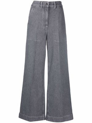 Lemaire wide-leg denim trousers - Grey