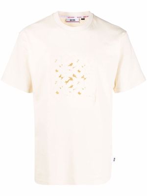 Gcds cut-out cotton T-shirt - Neutrals