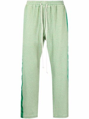 Song For The Mute embroidered drawstring waist trousers - Green