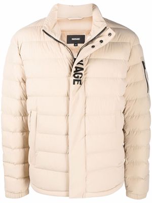 Mackage logo-print puffer jacket - Neutrals