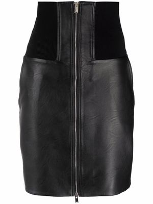 Stella McCartney high-waisted zip-up miniskirt - Black