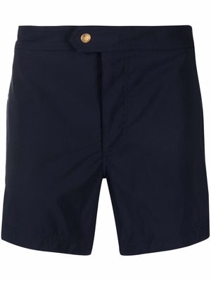 TOM FORD waist-tab swim shorts - Blue