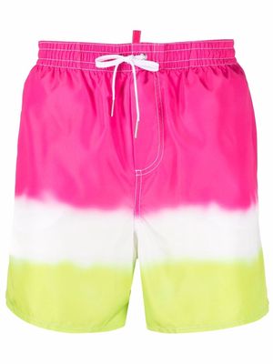 Dsquared2 sprayed-logo print swim shorts - Pink