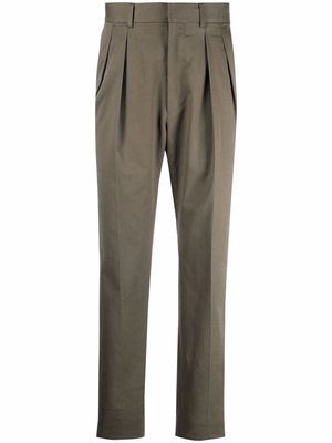 TOM FORD slim-fit pleated tailored trousers - Green