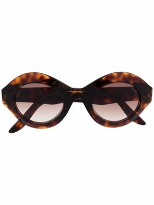 Lapima Cora round-frame sunglasses - Brown