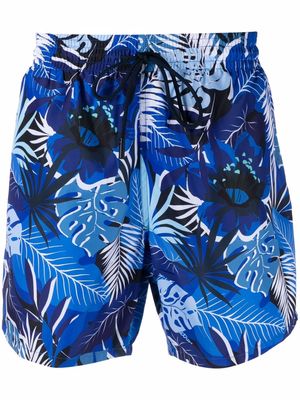 ETRO palm leaf print swim shorts - Blue