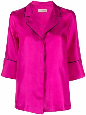 Blanca Vita satin-effect pajama-style shirt - Pink