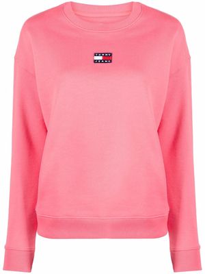 Tommy Jeans logo-patch sweatshirt - Pink