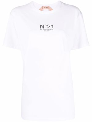 Nº21 logo-print cotton T-shirt - White