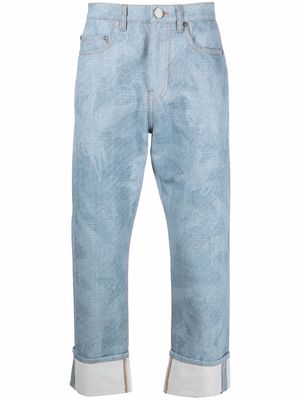 ETRO drawstring cropped jeans - Blue