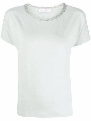 Le Tricot Perugia contrast-collar T-shirt - Green
