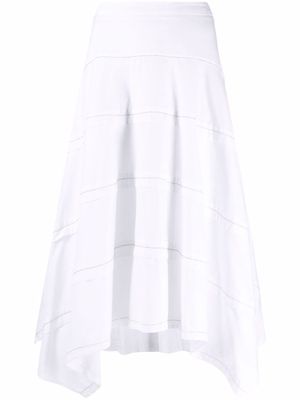 Peserico asymmetric A-line skirt - White