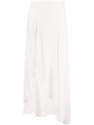 Patrizia Pepe asymmetric long skirt - White