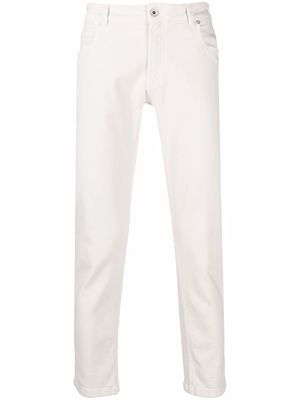 Eleventy five-pocket cotton straight-leg trousers - Neutrals
