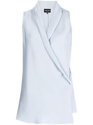 Giorgio Armani wrap-style blouse - Blue