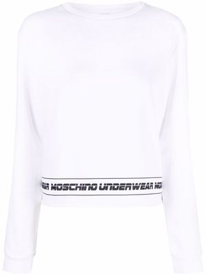Moschino logo-trim sweatshirt - White