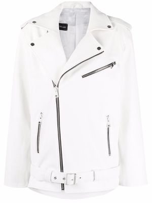 Manokhi Dad's leather jacket - White