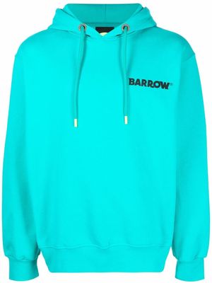 BARROW logo-print pullover hoodie - Blue