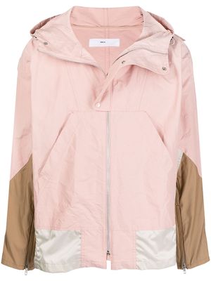 Toga hooded panelled lightweight jacket - Pink