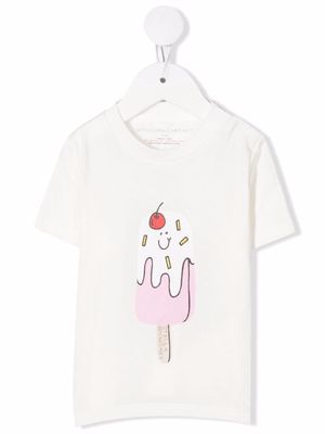 Stella McCartney Kids ice cream-print short-sleeve T-shirt - White
