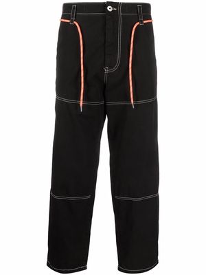 Just Cavalli straight-leg stitched trousers - Black