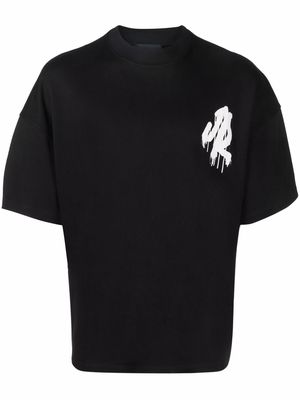 John Richmond graffiti logo-print short-sleeve T-shirt - Black