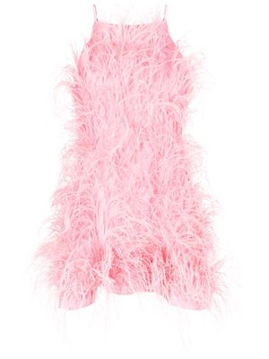 Cult Gaia Shannon ostrich feather dress - Pink