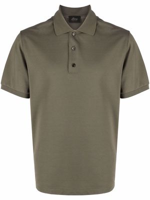 Brioni cotton short-sleeved polo shirt - Green