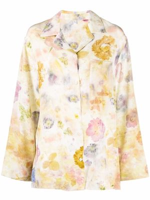 MCQ floral-print wide-sleeve shirt - Yellow