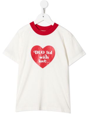 Natasha Zinko Kids heart-print cotton T-shirt - White