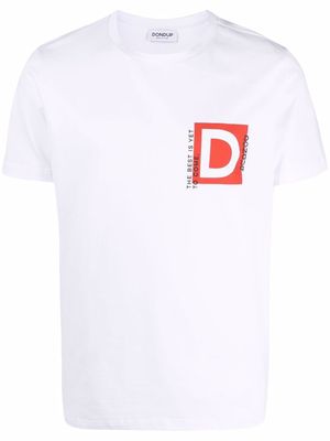 DONDUP monogram-print short-sleeve T-shirt - White