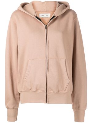 Les Tien zip-up cotton hoodie - Neutrals