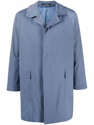 Tagliatore single-breasted short raincoat - Blue
