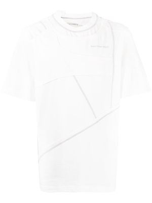 Feng Chen Wang panelled short-sleeved T-shirt - White