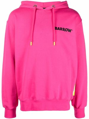 BARROW logo-print pullover hoodie - Pink