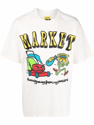 MARKET logo-print T-shirt - Neutrals
