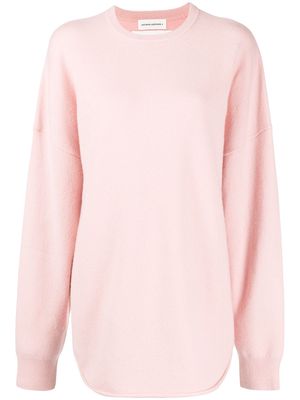 extreme cashmere oversized-fit crew-neck jumper - Pink