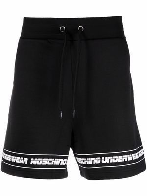Moschino logo-print drawstring track shorts - Black