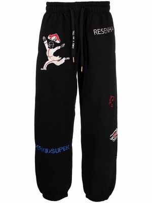 KidSuper embroidered-design track pants - Black