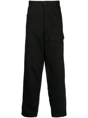 Yohji Yamamoto tapered-leg trousers - Black