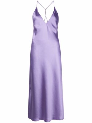 Blanca Vita V-neck strappy dress - Purple