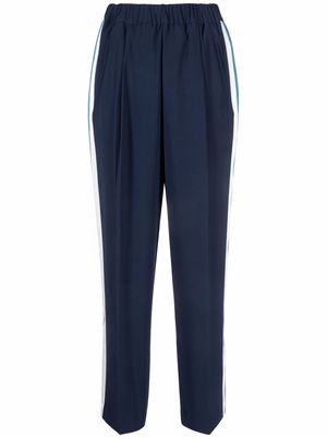 TWINSET contrasting side stripe trousers - Blue