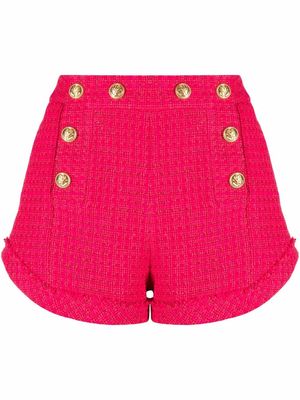 Dsquared2 button-detail tweed shorts - Pink
