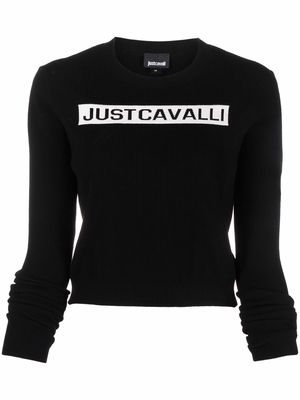 Just Cavalli logo-print jumper - Black