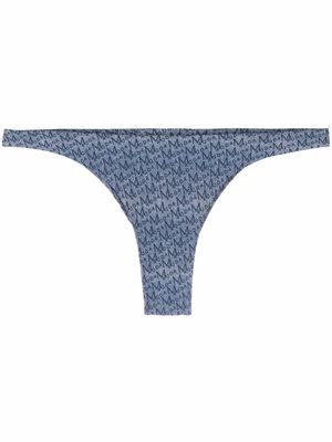 Magda Butrym logo-print bikini bottoms - Blue