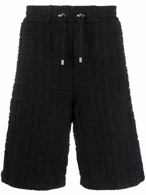 Balmain logo-embroidered shorts - Black