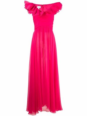 Giambattista Valli ruffle-detail sleeveless dress - Pink