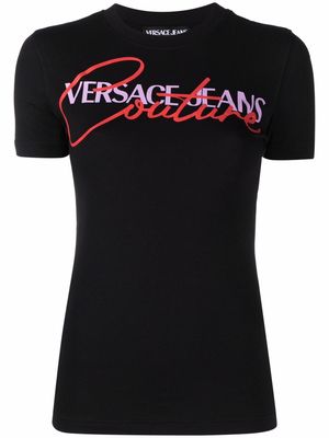 Versace Jeans Couture logo-print organic cotton T-shirt - Black